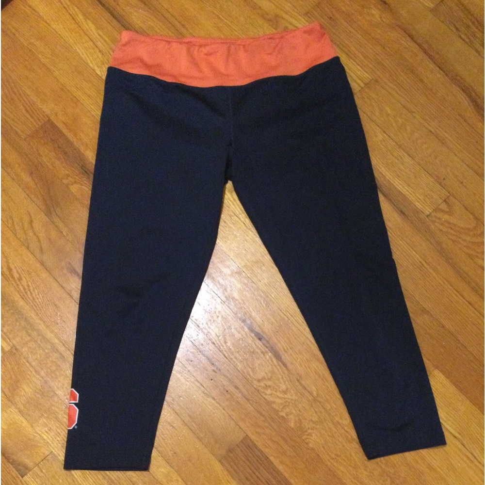 Syracuse Trademark by Colosseum Gently Worn Orange and Blue Capris Leggings